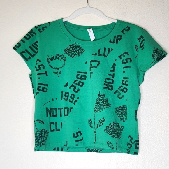 Anthropologie Daily Practice Graphic Short-Sleeve Baby Tee M - Picture 1 of 7